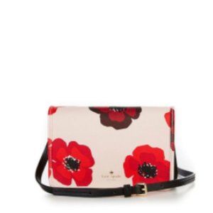 KateSpade Womens Hyde Lane Poppies Cross Body Bag